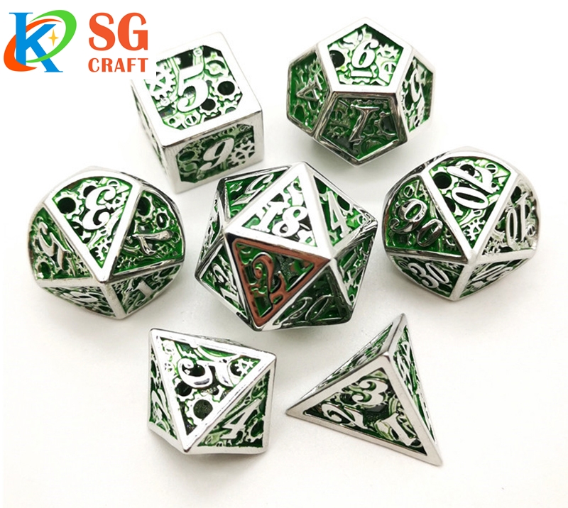 Custom Metal Dice Set | Polyhedral RPG & DND Dice | SG-CRAFT