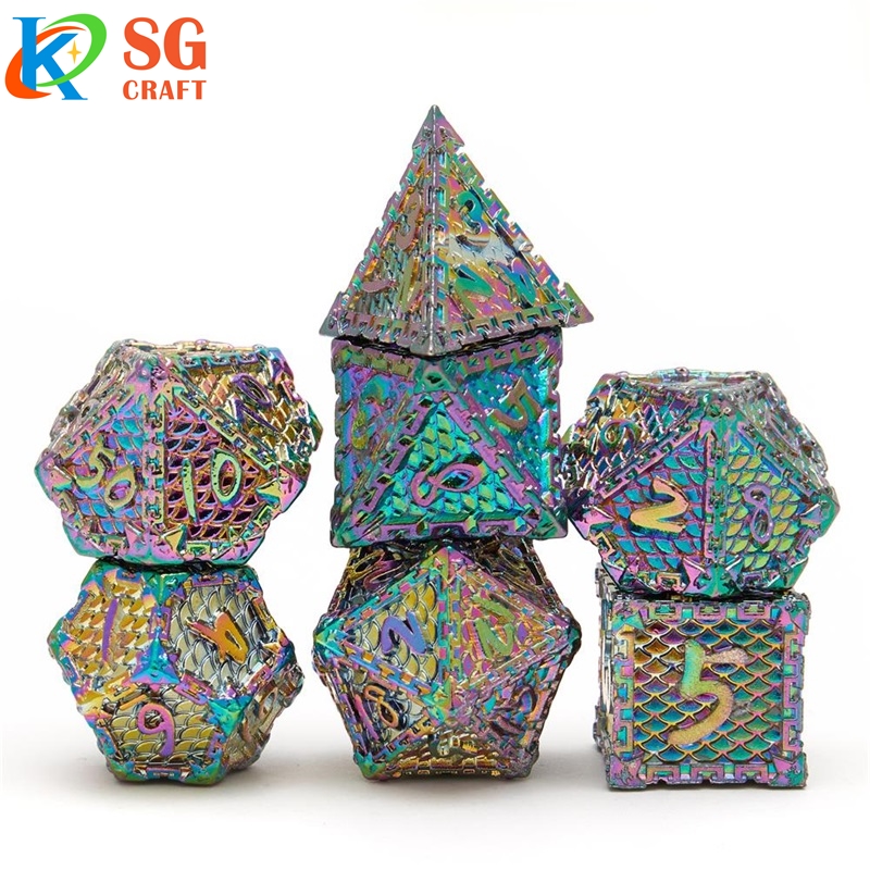 No MOQ Custom Metal Dice Set | Polyhedral DND RPG Metal Dice Manufacturer Factory