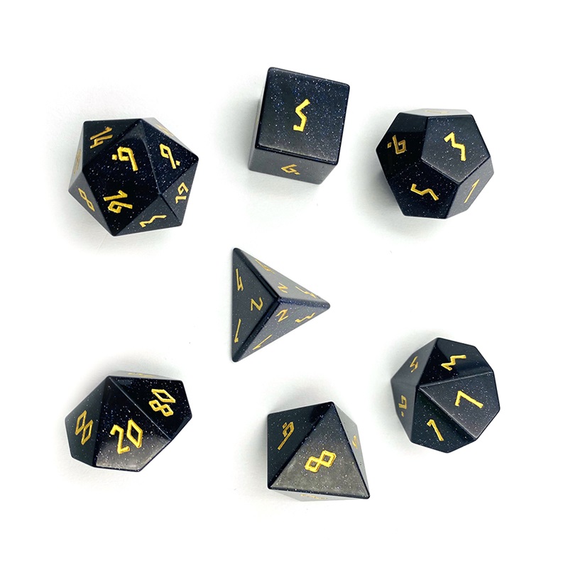Custom Marble Dice Set | Bespoke Engraved DND RPG Marble Dice Set Factory